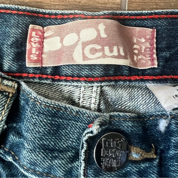 Levi’s Vintage 527 Red Tab Mid Rise Denim Jean Shorts Cut Off Size 0/2 - Picture 4 of 8